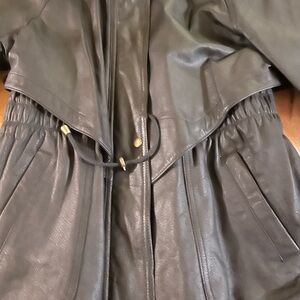 Liz Baker Dark Green Leather Jacket